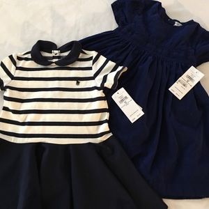 Lot of 2 Ralph Lauren 18 mo dresses NWT